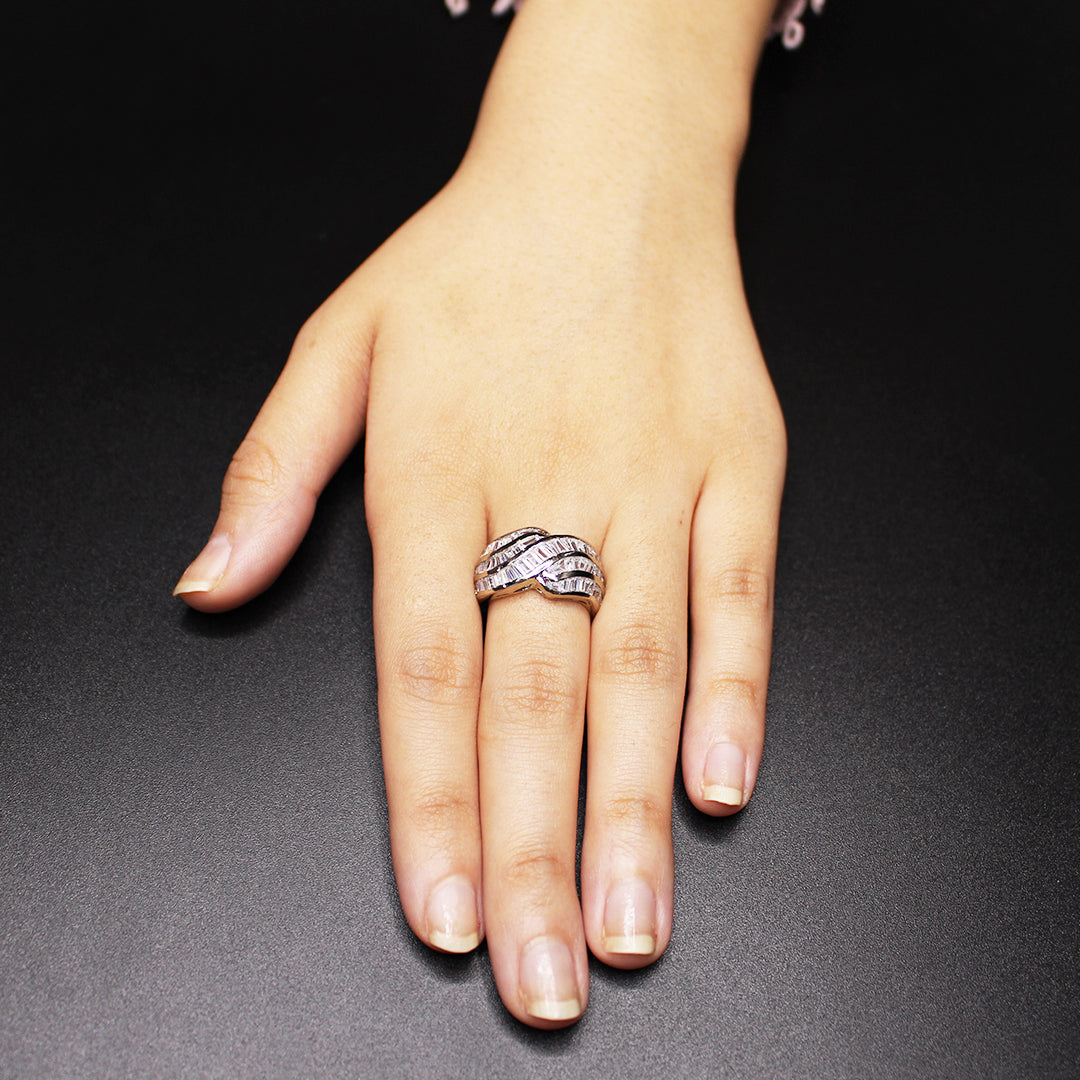 The Laced Baguettes Ring