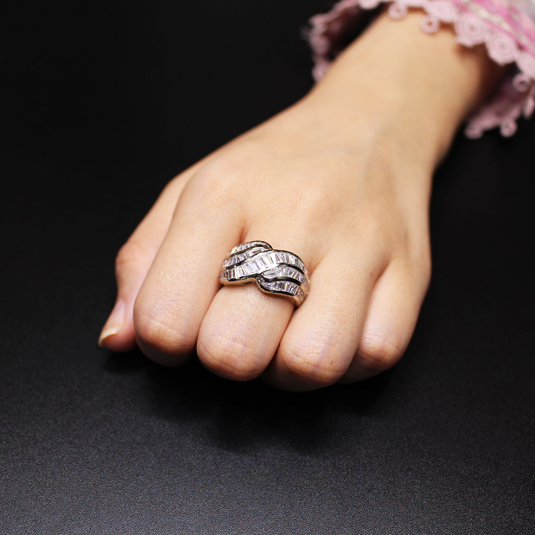 The Laced Baguettes Ring