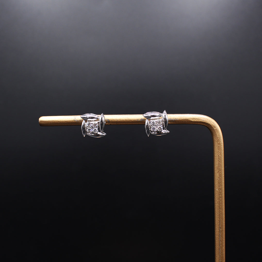 The Whirling Dazzle Diamond Stud Earrings