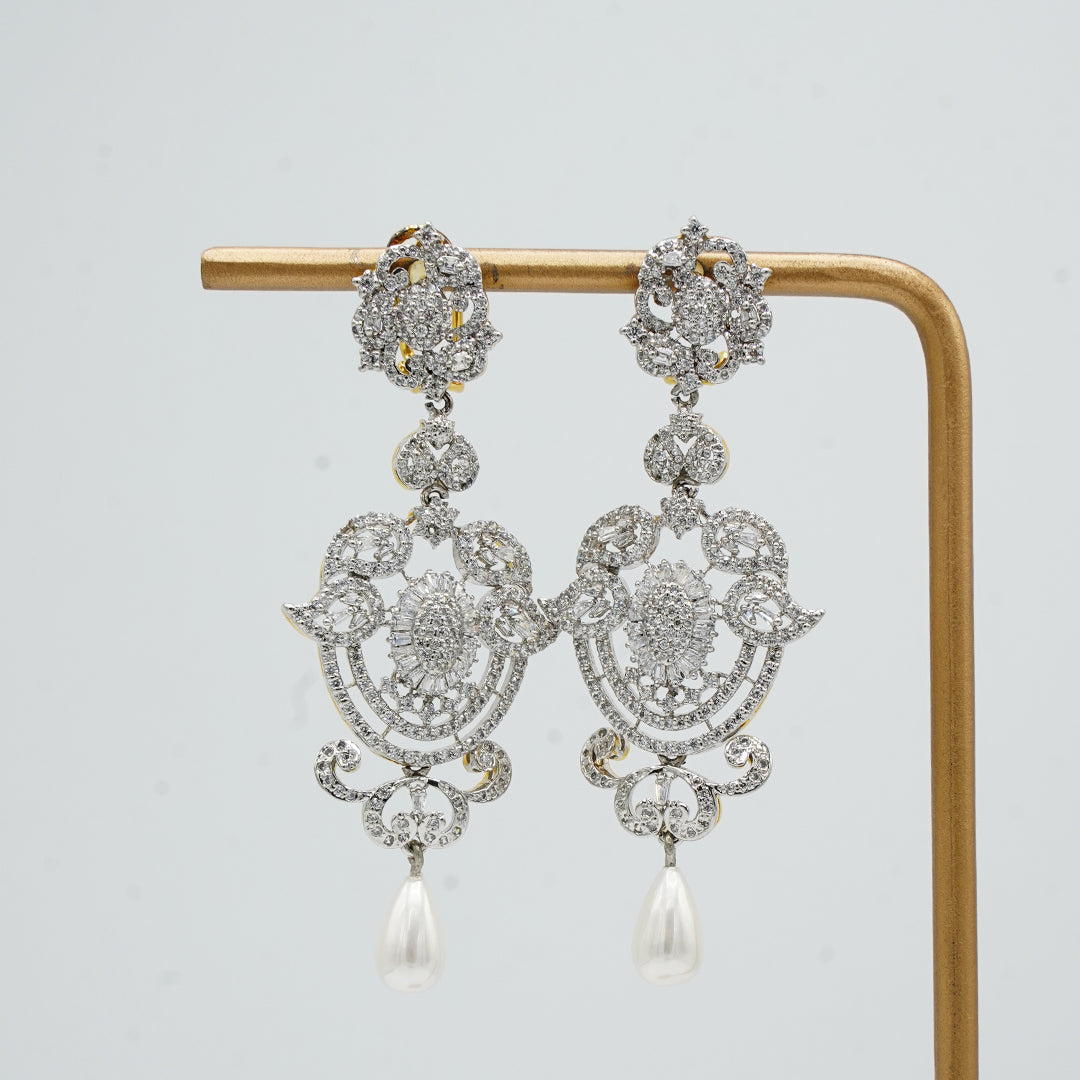 The Regal Pearl Drop Earrings