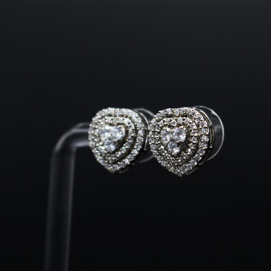 The Enveloped Heart Stud Earrings