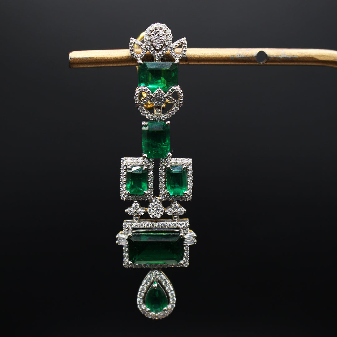 Emerald In - Charge Dangling Earrings